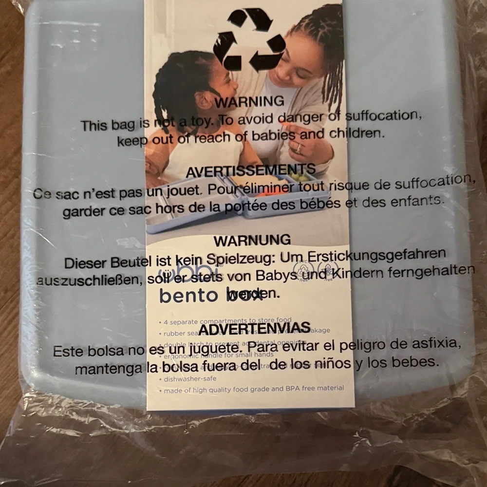 Ubbi Blue Bento Box Food Storage